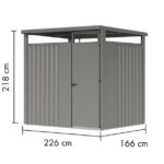KOVINSKA VRTNA HIŠKA KARIBU OSTEN 1.5 ALUMINUM 220X160X215 - slika 2